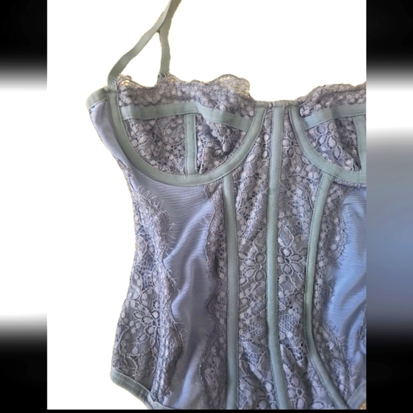 Urban Outfitters Out From Under Modern Love Corset In Periwinkle Blue S - Picture 5 of 11